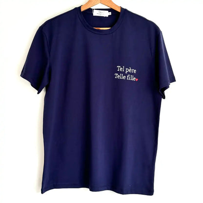 T-shirt « Tel père telle fille » blanc père