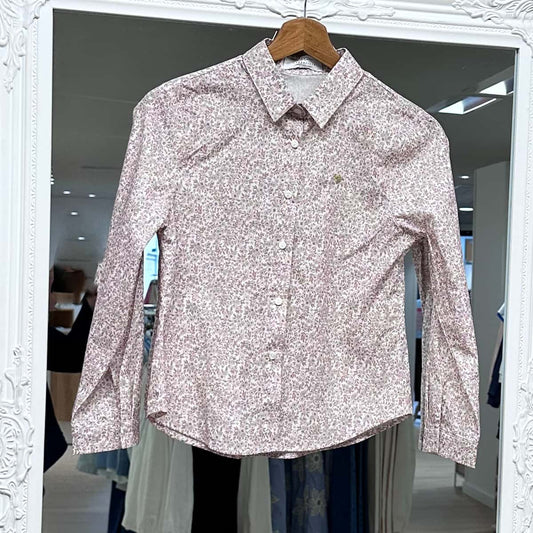 Chemise fleurie rose pale junior