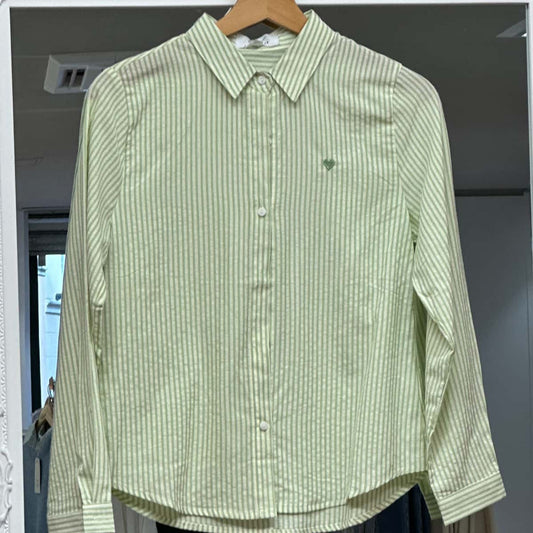 Chemise rayée verte junior E26