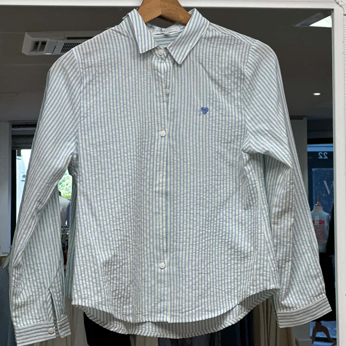 Chemise rayée bleu junior E26
