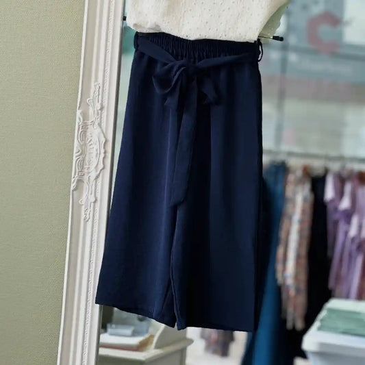 Pantalon fluide marine ado