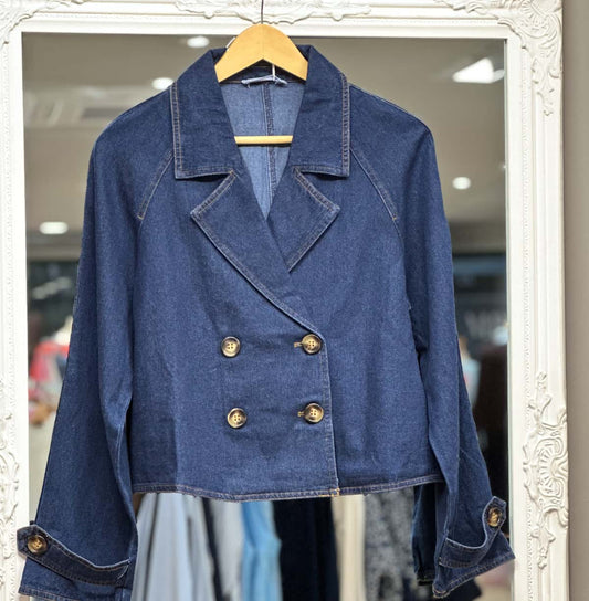 Veste croisée jean