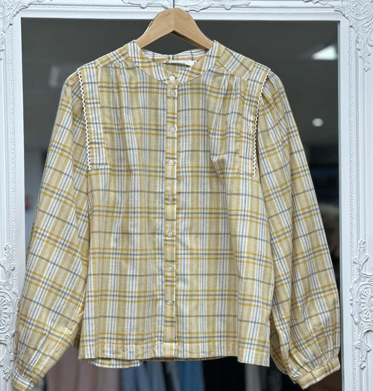 chemise Lulu carreaux jaune