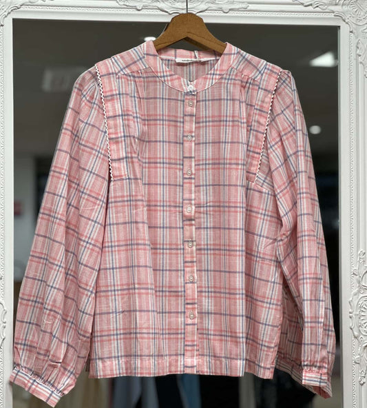 chemise Lili carreaux rose