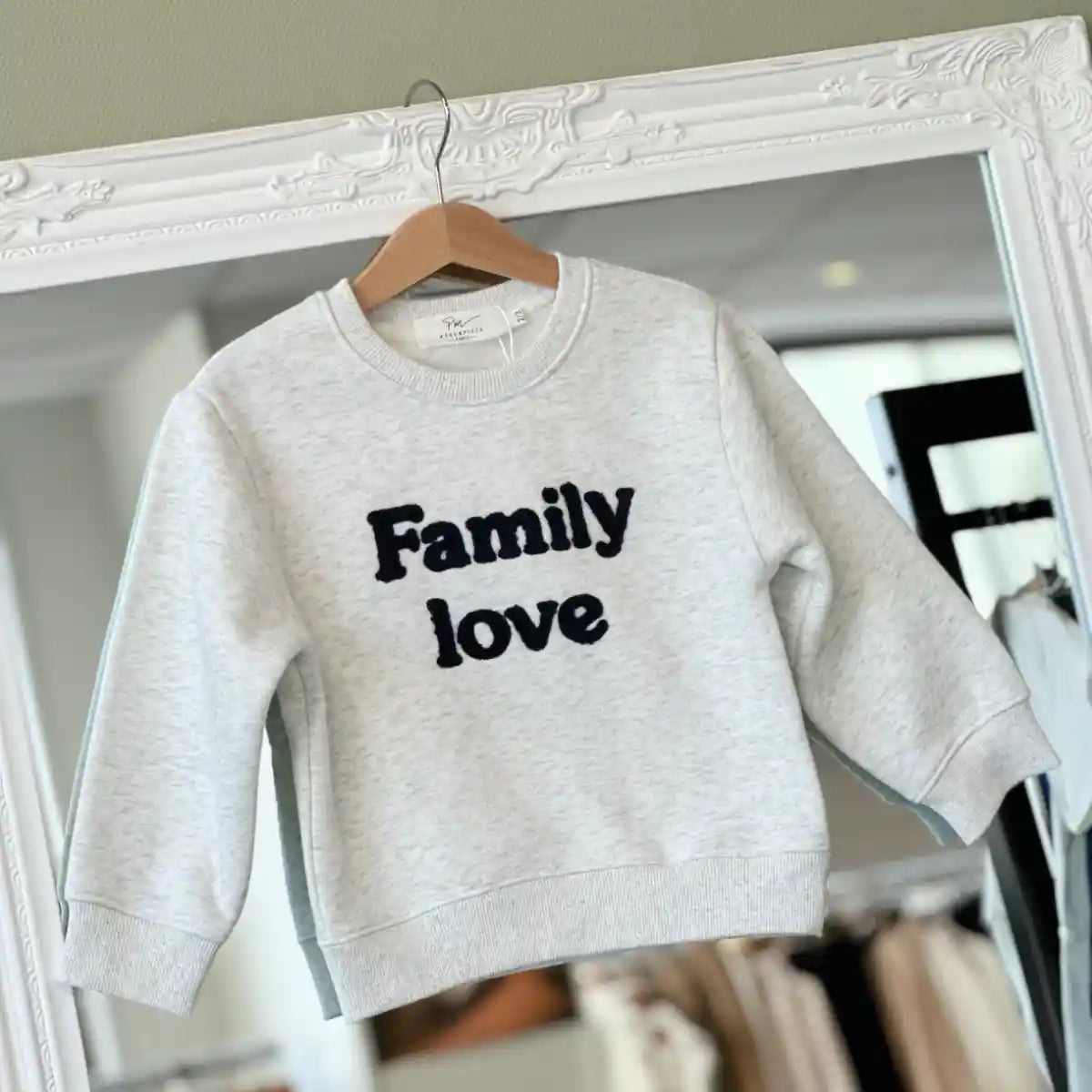Sweat "Family Love"  kaki enfant