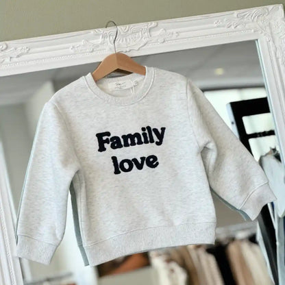 Sweat "Family Love"  kaki enfant