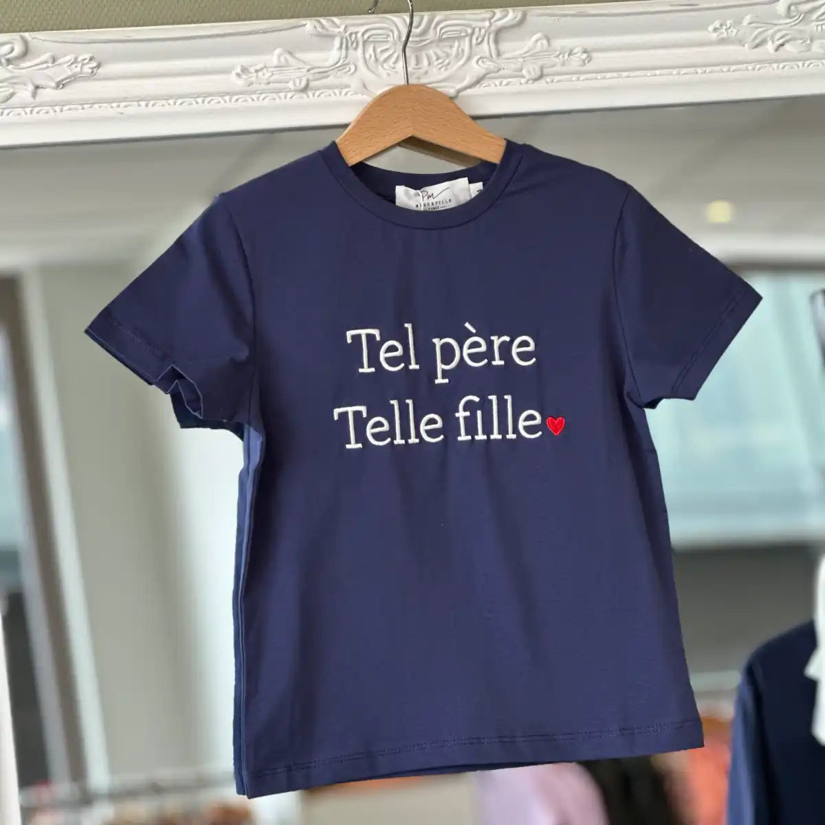 T-shirt « Tel père telle fille » blanc fille