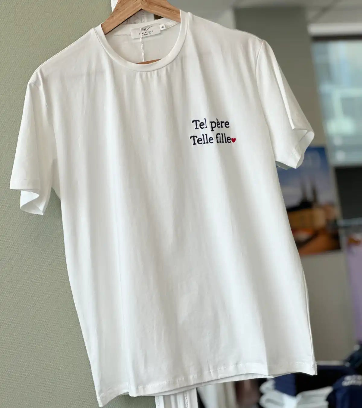 T-shirt « Tel père telle fille » blanc père