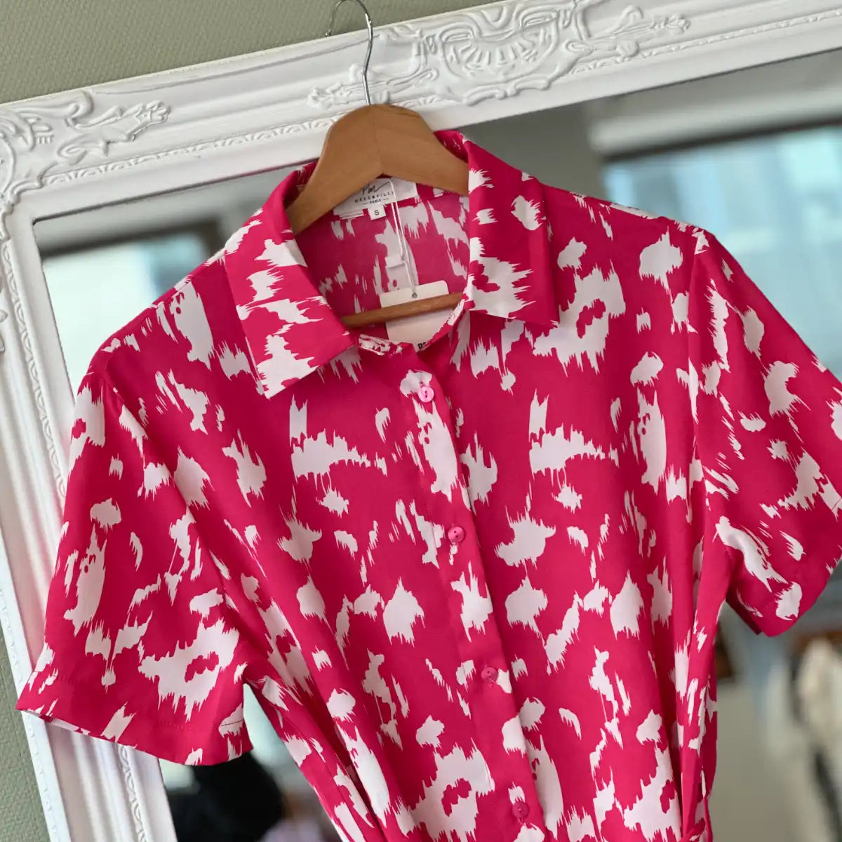 Robe longue fushia femme