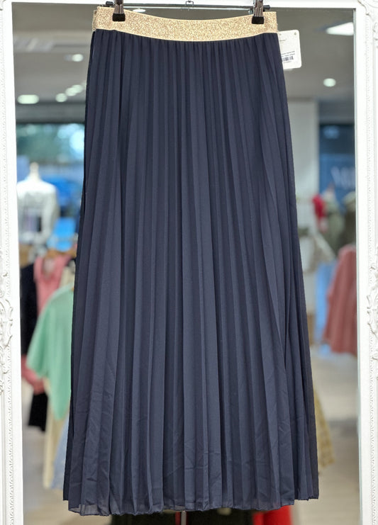 Jupe plissée marine E26