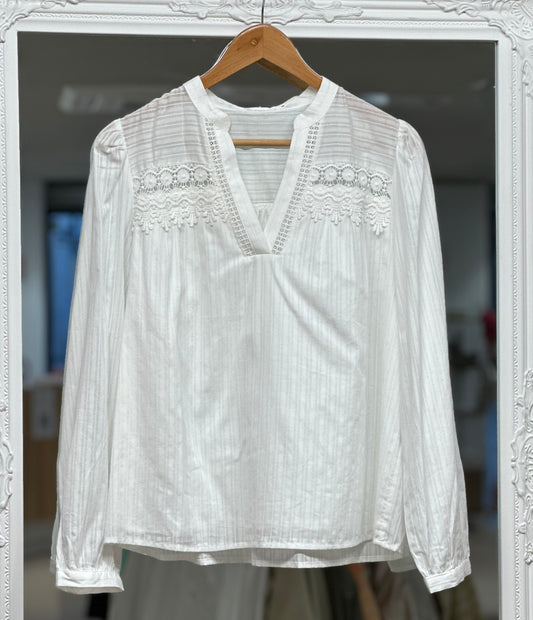 Blouse brodérie blanche
