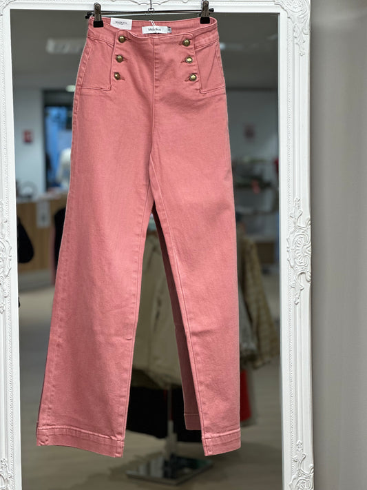 Pantalon pont vieux rose