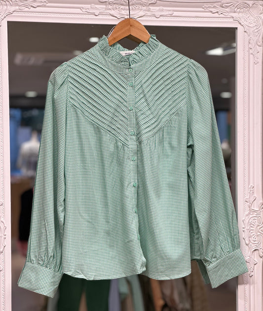 Chemise vichy verte E26