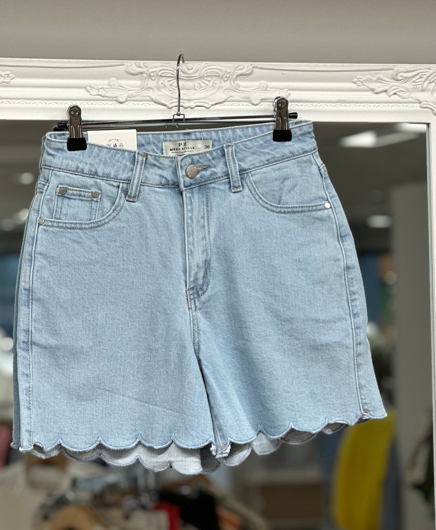 Short jean tulipe junior