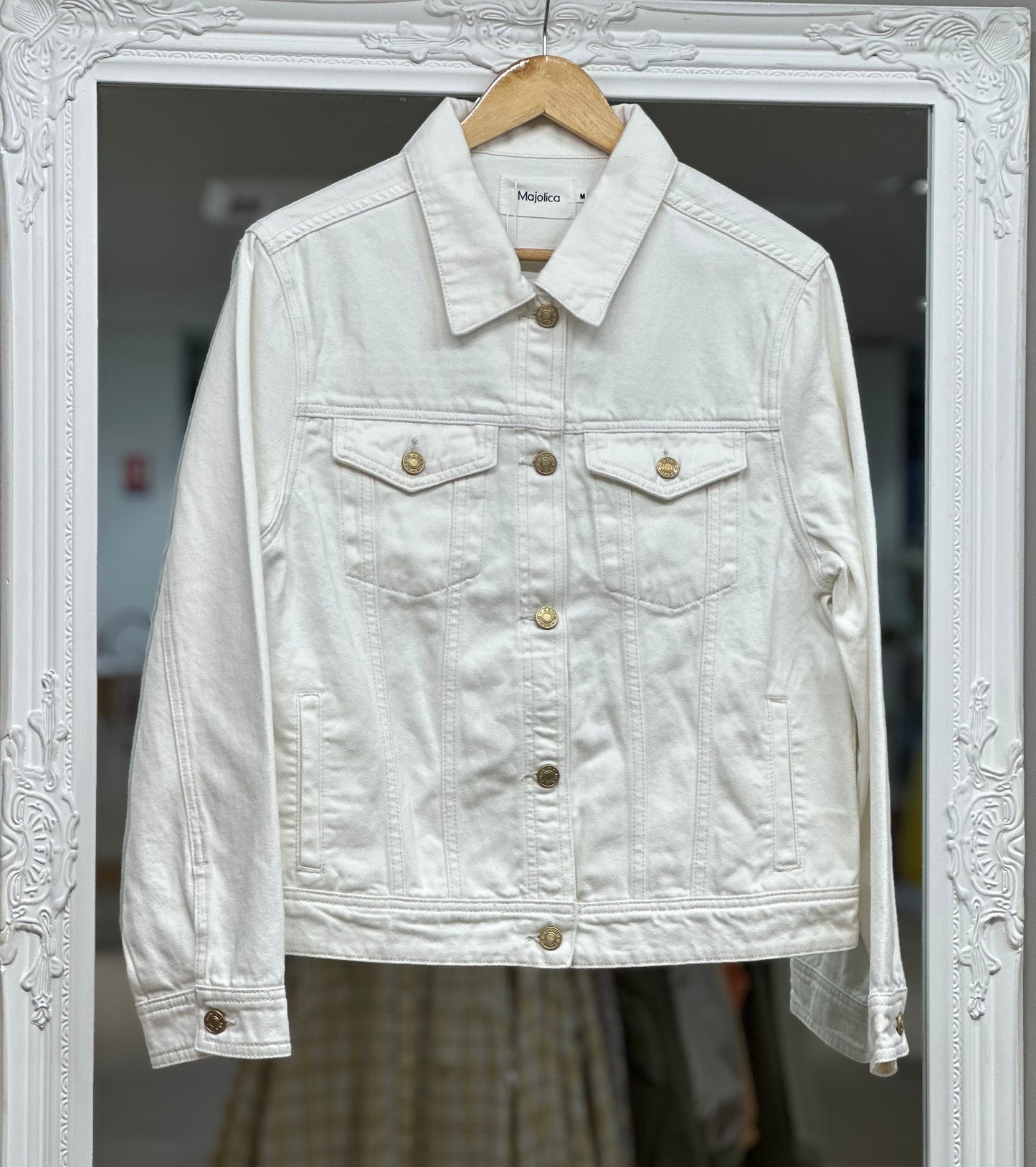 Veste jean blanche E26