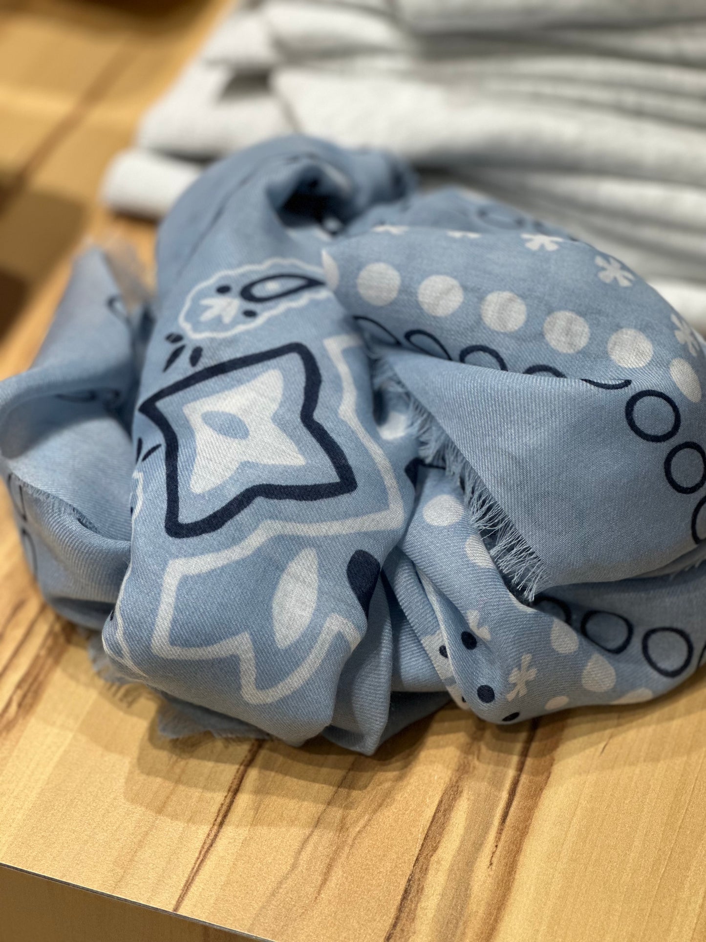 Foulard bandana bleu ciel