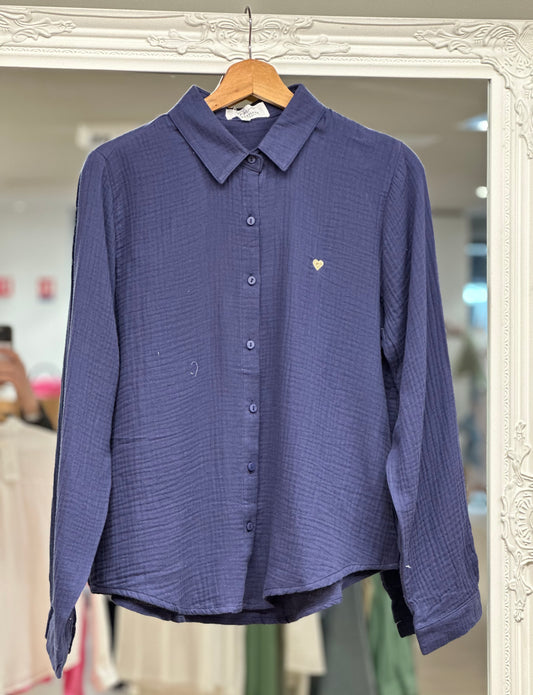 Chemise gaze marine E26 Femme