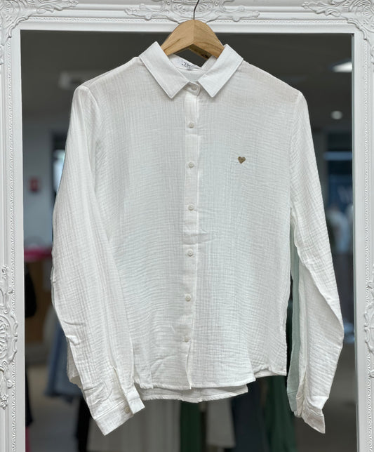 Chemise gaze blanche E26 Femme