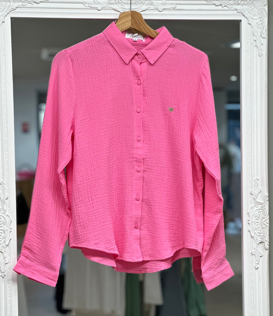 Chemise gaze fushia E26 Femme