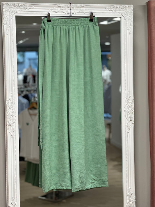 Pantalon fluide vert d'eau E26