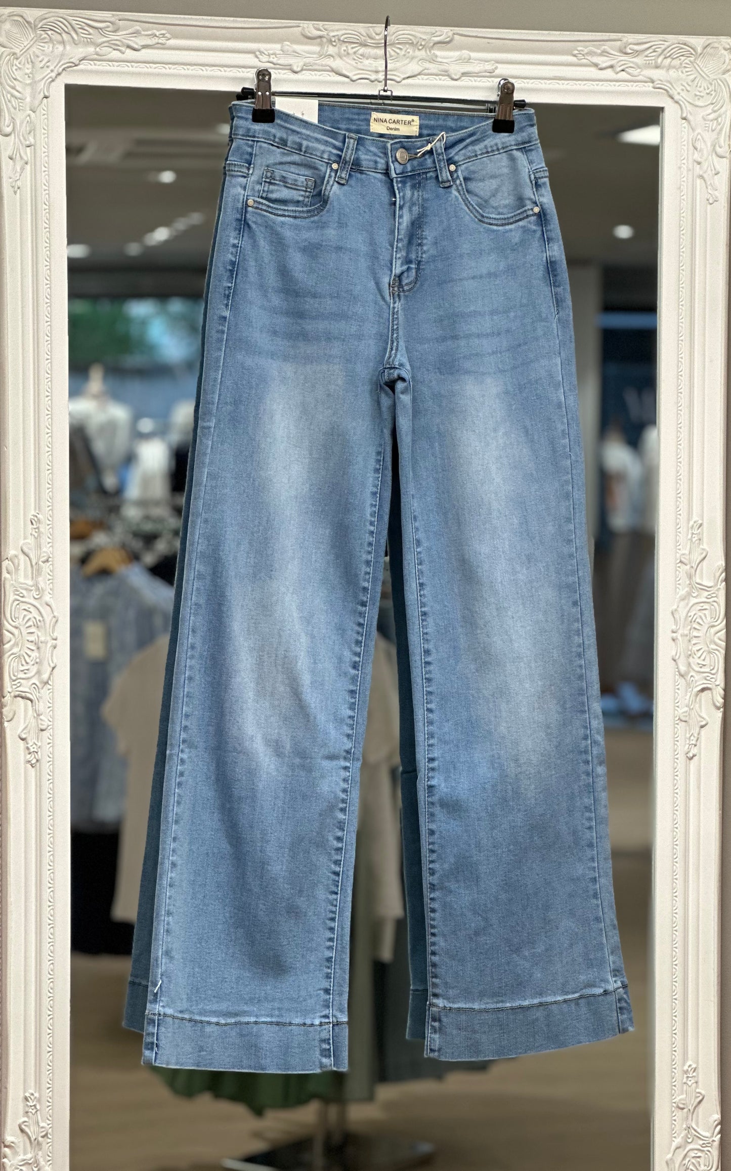 Jean flare bleu clair