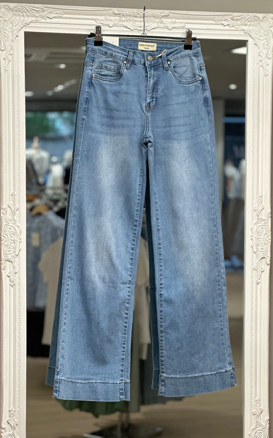 Jean flare bleu clair