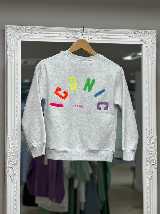sweat iconic  GRIS  junior
