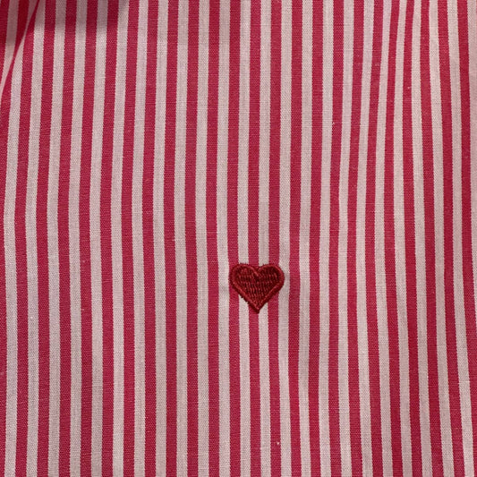 Chemise rayée rouge femme