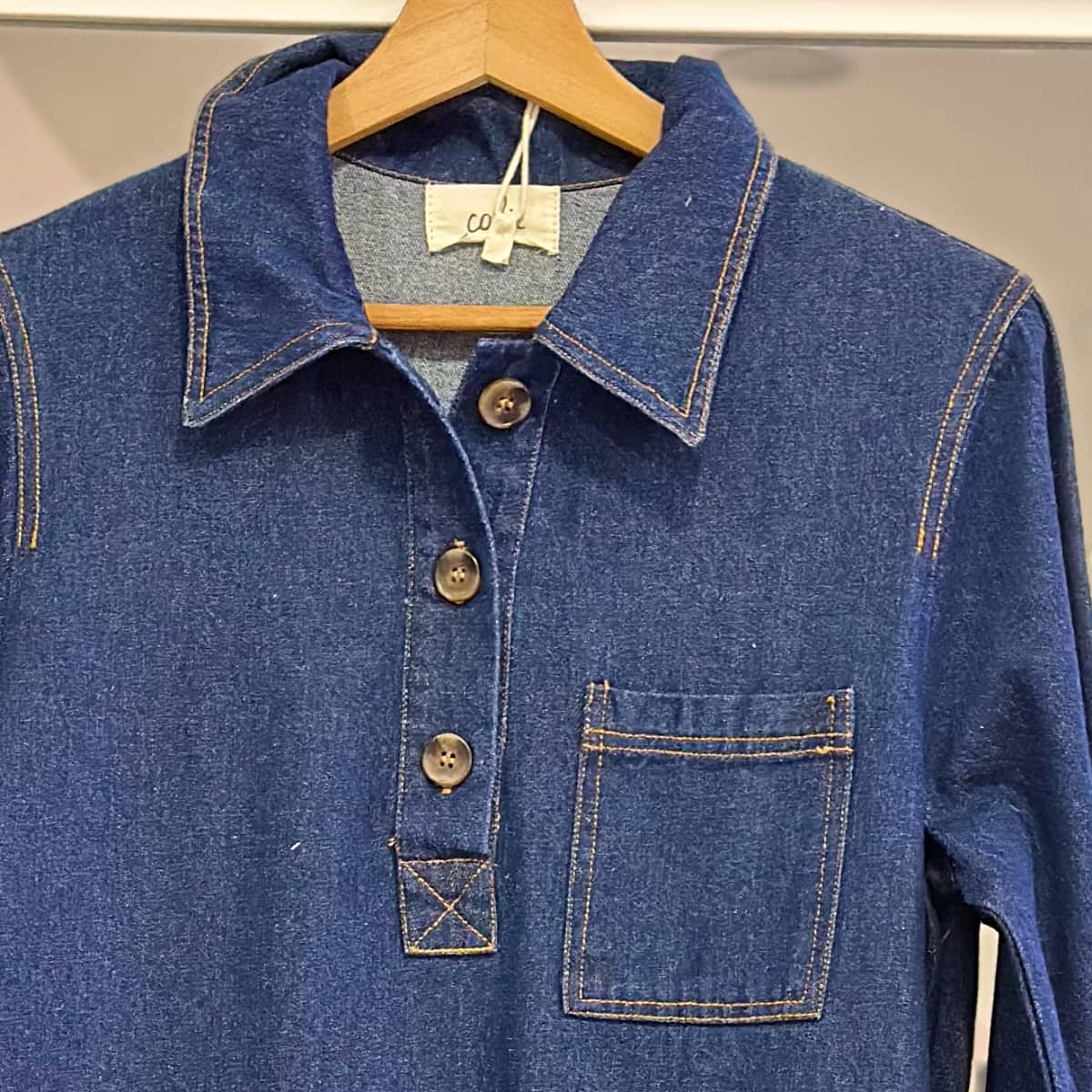 Robe manches longues en jean