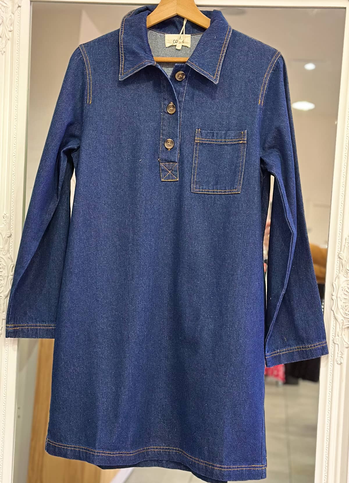 Robe manches longues en jean