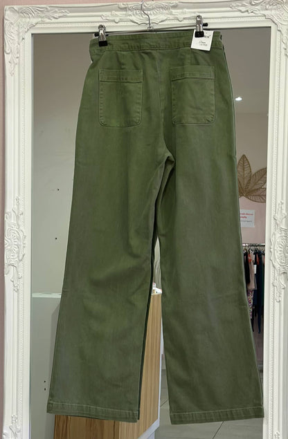 Jean vert femme