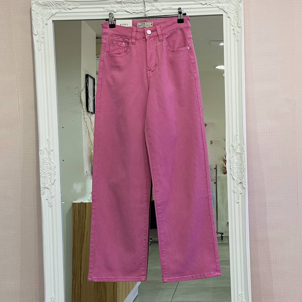 Jean  large rose femme