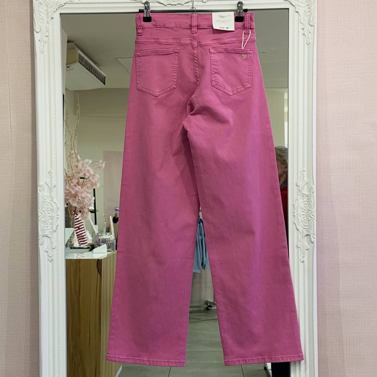 Jean  large rose femme