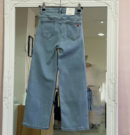 Jean  large bleu clair femme