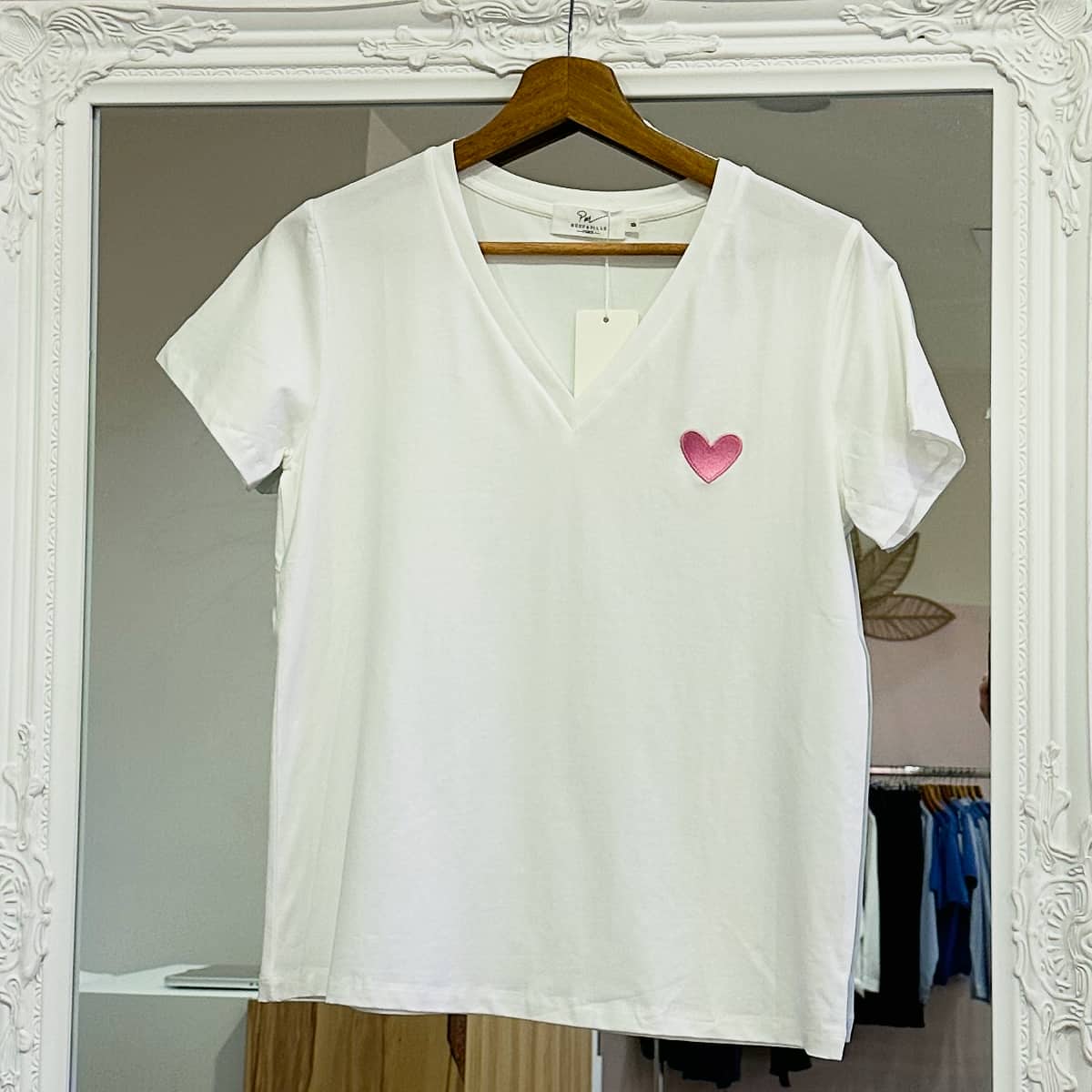 T-shirt cœur rose FEMME