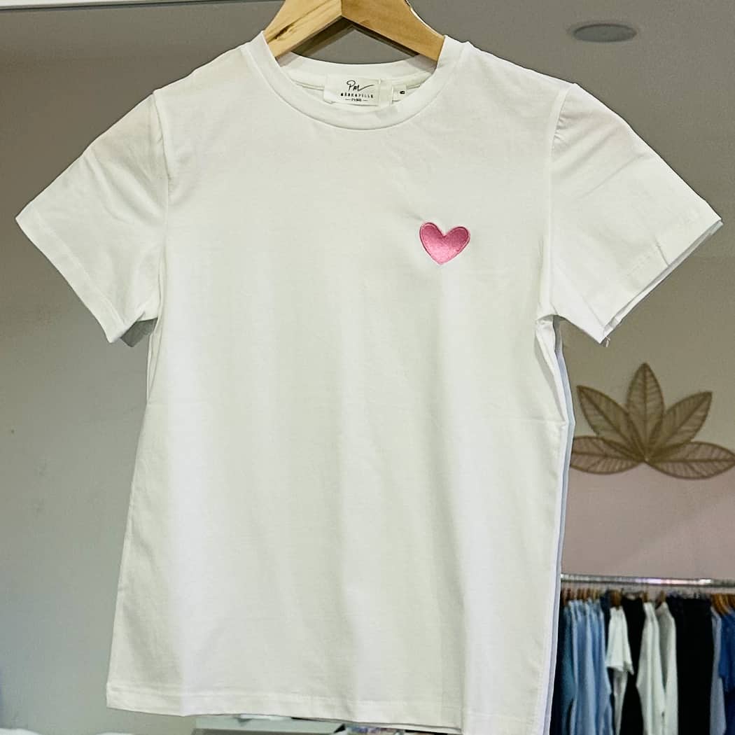 T-shirt cœur rose ENFANT