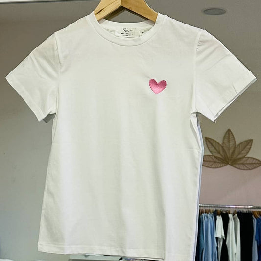 T-shirt cœur rose ENFANT
