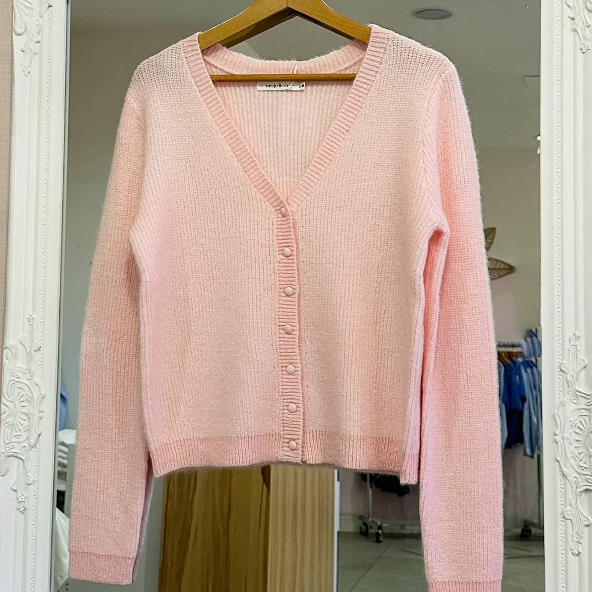 Gilet rose poudré femme