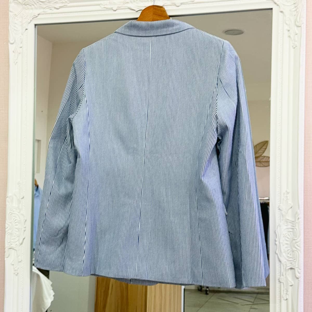 Veste rayée bleu ciel femme