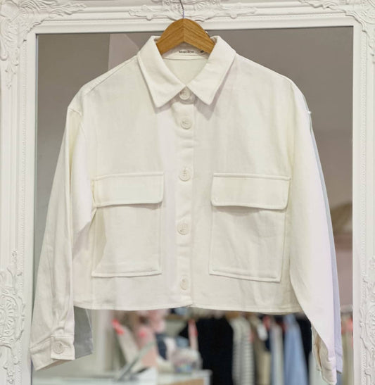 veste courte blanche