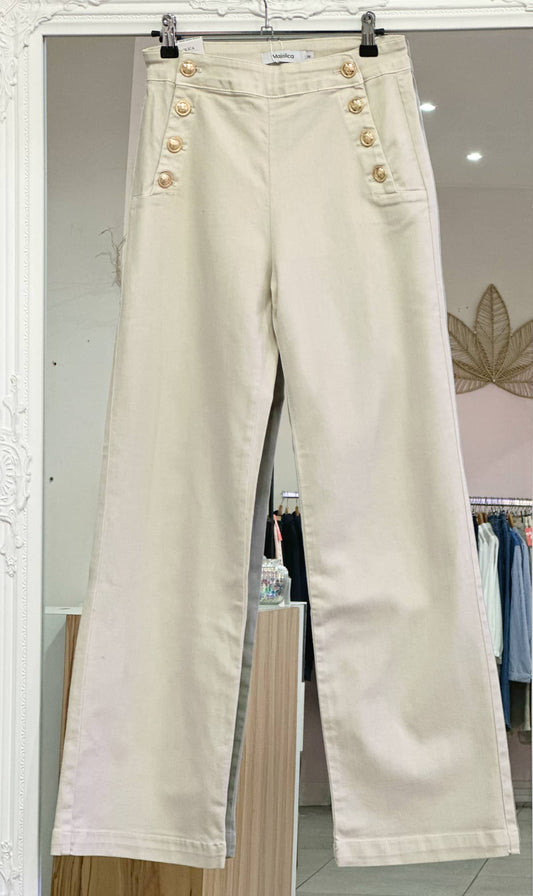 Jean pont beige