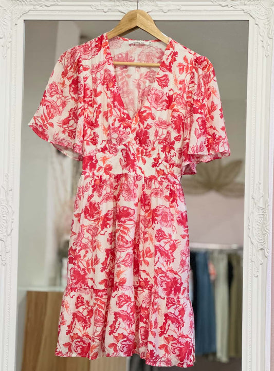Robe courte pivoine