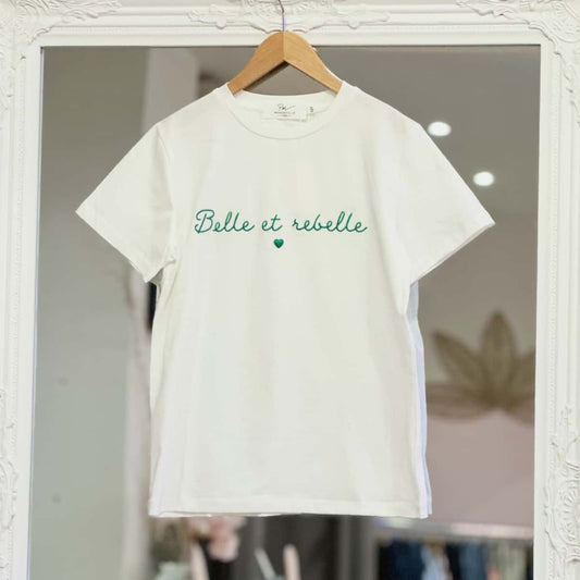 T-shirt « Belle et rebelle »fille