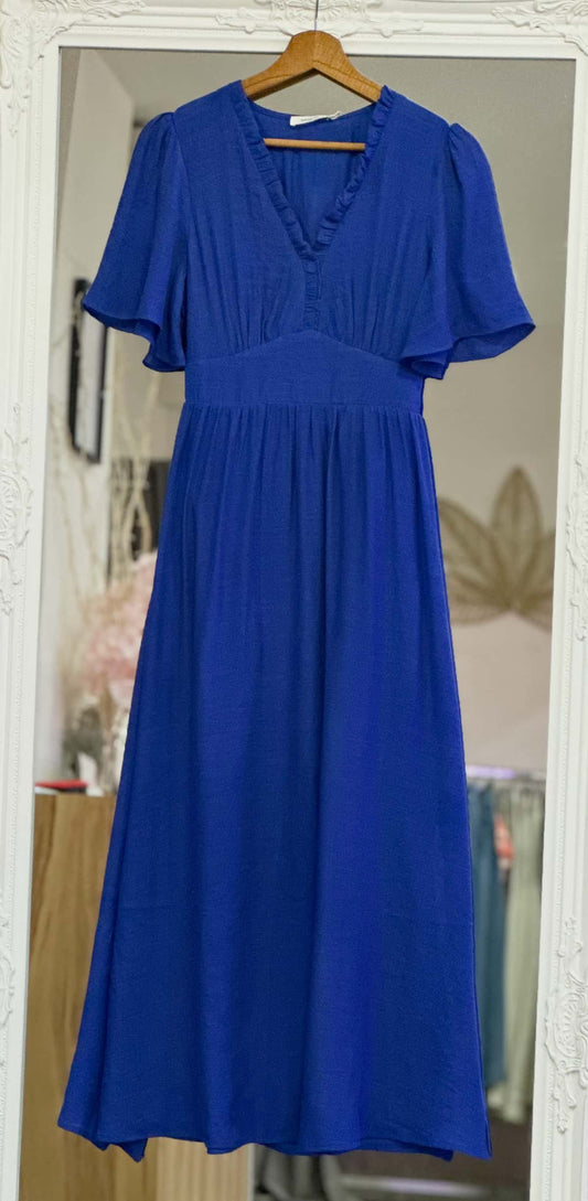 Robe longue bleu