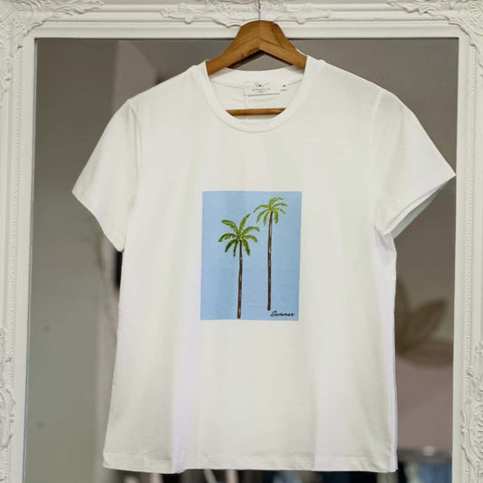 t shirt "Palmier" femme