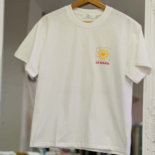 T shirt blanc " Le Soleil"
