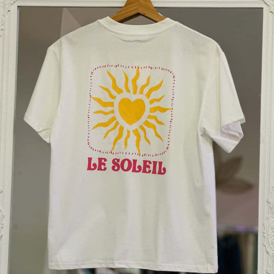 T shirt blanc " Le Soleil"