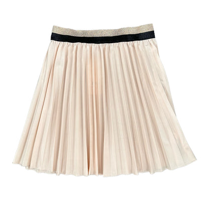 Jupe "plissée" marine courte à ceinture pailletée enfant