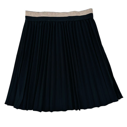Jupe "plissée" marine courte à ceinture pailletée enfant
