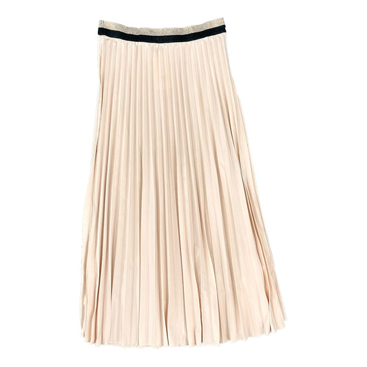 Jupe "plissée" vanille à ceinture pailletée femme